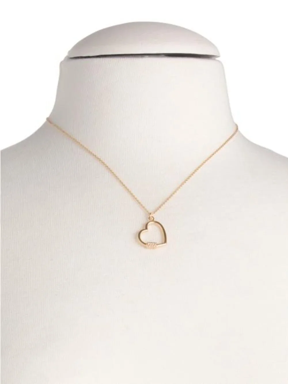 MIA FIORE Made In Italy 14kt Gold Plated Polished Heart Cubic Zirconia Necklace